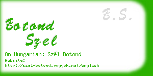 botond szel business card